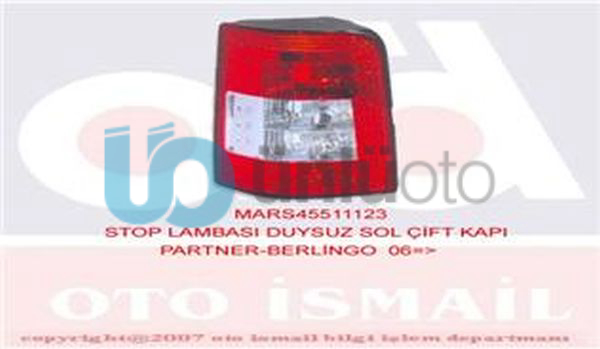 STOP LAMBASI DUYSUZ SOL ÇİFT KAPI PARTNER-BERLINGO 06 