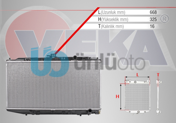 SU RADYATORU BRAZING HONDA CIVIC IV 1.5i M-T AC +/- 1987-1993