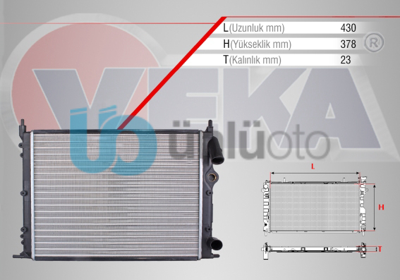 SU RADYATORU MEKANIK RENAULT R19 1.4 A-T/M-T 1988-2001