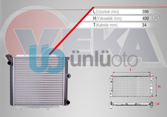 SU RADYATORU MEKANIK RENAULT R9 (L42) 1.4 - 1.6 KARBURATORLU 1985-2000