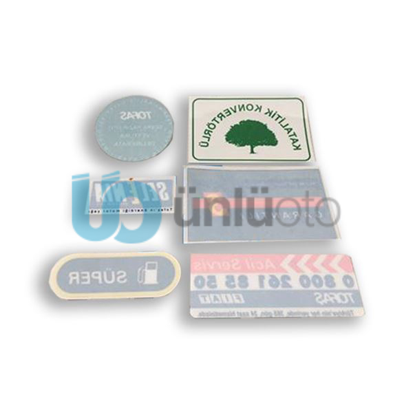 CAM ETİKETİ  TPSX 6 PARÇA