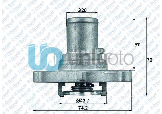 TERMOSTAT ( 87° ) ALBEA-PALIO 1.2 16V 02=-STYLO-IDEA-PUNTO FIAT, LANCIA