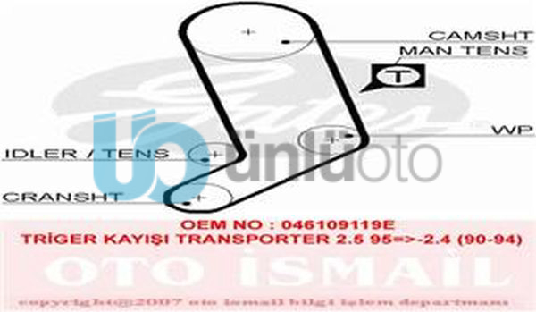 TRİGER KAYIŞI 122x265 CARAVELLA LT28 LT32 LT35 LT46 TRANSPORTER 2.5-2.4D-2.5D 10