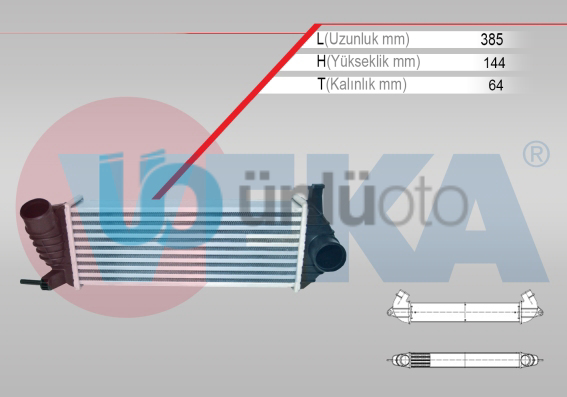 TURBO RADYATORU (INTERCOOLER) KELEPCE SIKMALI RENAULT KANGOO (KW0/1) 1.5 DCI 200