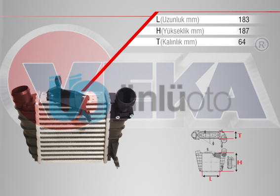 TURBO RADYATORU (INTERCOOLER) VOLKSWAGEN POLO (9N_) 1.4 TDI 2001-2012