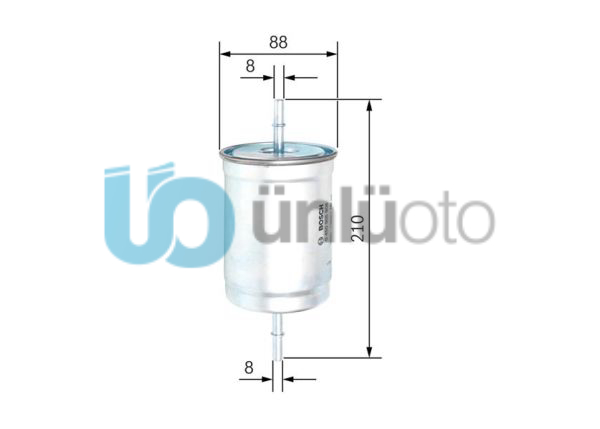 YAKIT FİLTRESİ B.Y TIP VOLVO S40 95-04 S60 00 10 S80 98-06 XC70 2.4 2.5 00 02