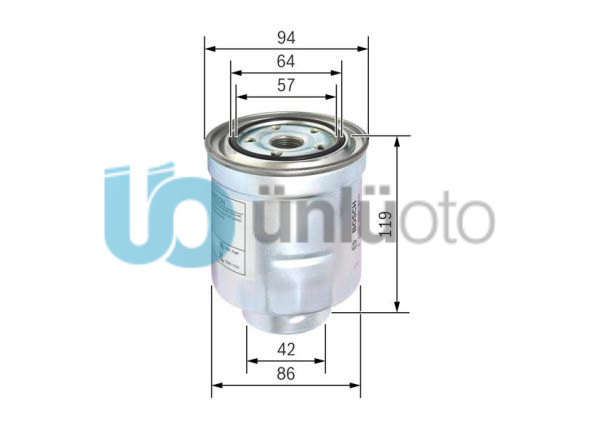 YAKIT FİLTRESİ TOYOTA AURIS I E150 1.4 D-4D 90HP 02/07-