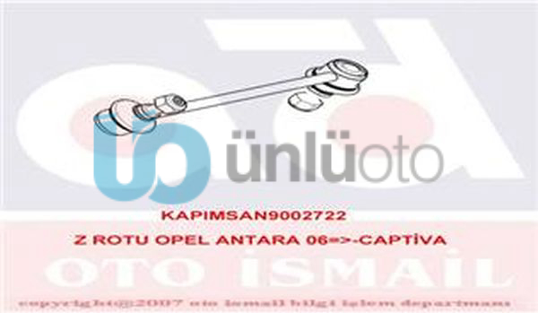 Z ROTU SAĞ OPEL ANTARA 06 MOKKA 13 CHEVROLET CAPTIVA 06 TRAX 13 18-02737