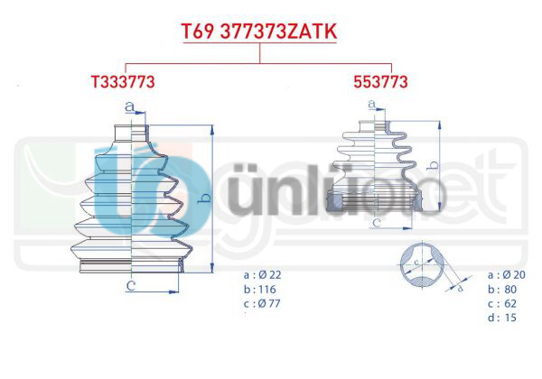 AKS KORUGU KITI SOL-SAG ARKA IC-DIS TERMOPLASTIK LAND ROVER FREELANDER II (FA) 2