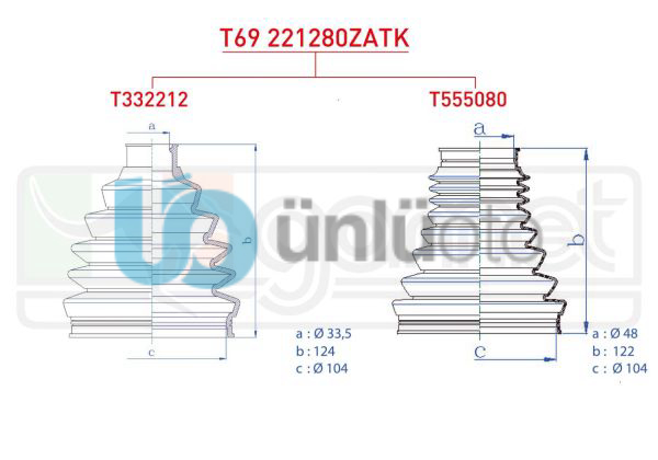 AKS KORUGU KITI SOL-SAG IC-DIS TERMOPLASTIK LAND ROVER RANGE ROVER III (LM) 4.2