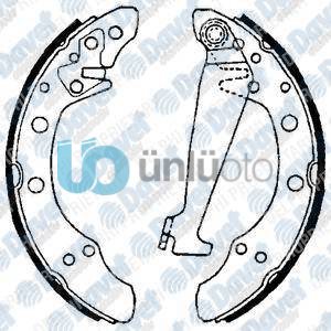 ARKA FREN BALATASI PABUCLU 200X40MM CADDY II GOLF III JETTA POLO 94-