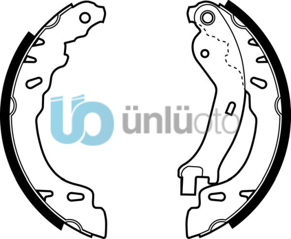 ARKA PABUÇ BALATA FIAT 500 1.2-1.3D 07 09 PANDA 169 1.1-1.2 03 09 1.3D 03 06 180