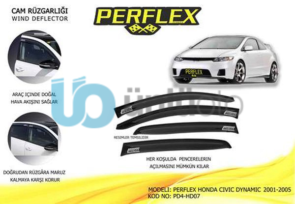 CAM RÜZGARLIĞI HONDA CIVIC DYNAMIC 2001-2005 4 LÜ