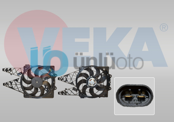 FAN MOTORU (SU+KLIMA) RADYATORU DAVLUMBAZLI TEK FAN FIAT DOBLO (152,263) 1.6 MJT