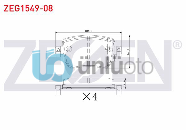 FREN BALATA ARKA IKAZLI VOLKSWAGEN CADDY IV 1.6 TDI 2015-/ SEAT LEON (5F) 1.8 TS