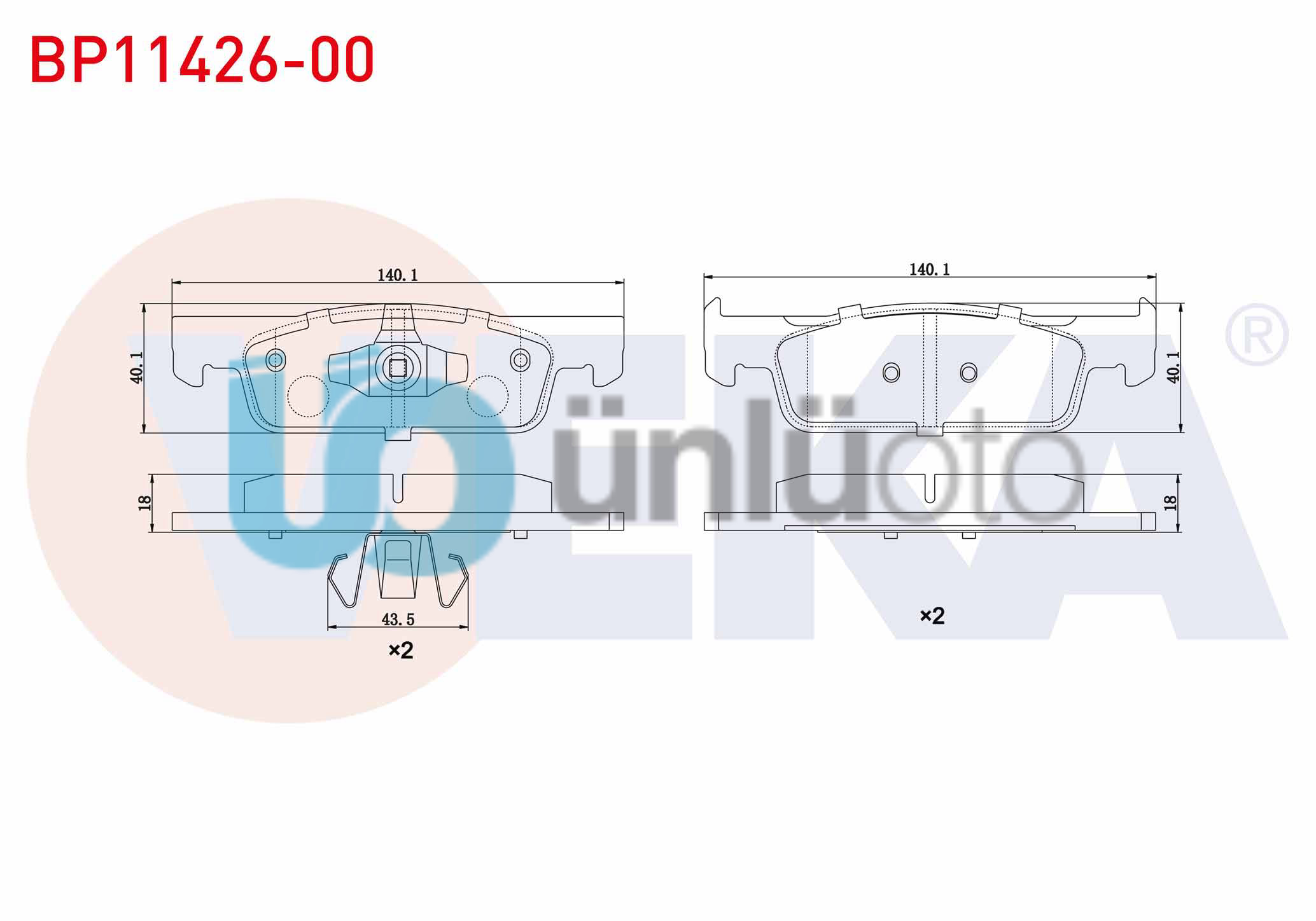 FREN BALATA ON RENAULT SYMBOL III (JZ0/1) 1.5 DCI 16 JANT 2012-/ CLIO IV 1.5 DCI