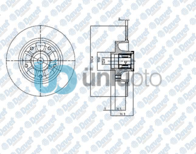 FREN DISKI ARKA 5D 260MM RULMANLI FLUENCE MEGANE 08-