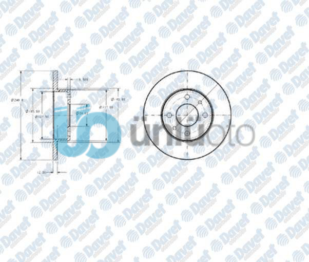 FREN DISKI ON 4D-240MM UNO 70 1985-