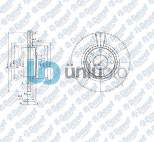 FREN DISKI ON 4D 259MM CLIO I-II KANGO MEGANE I 96-