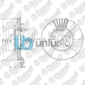 FREN DISKI ON 5D 288MM A4 A6 SUPER B PASSAT 00-05