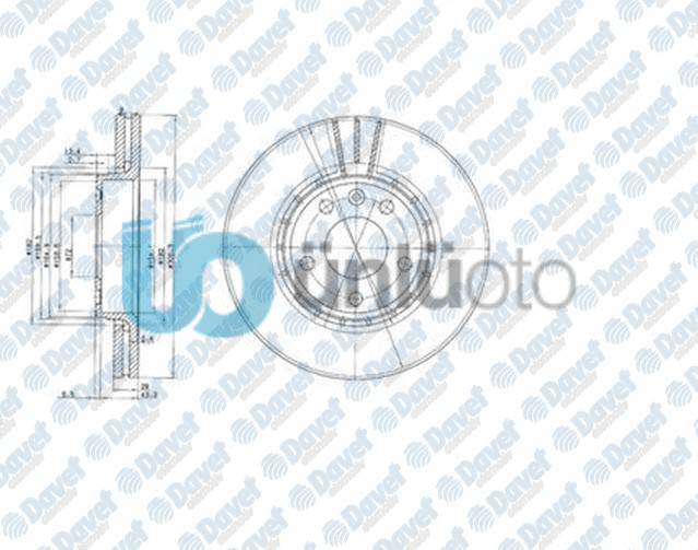 FREN DISKI ON 5D 305MM TRAFIC II VIVARO 01-