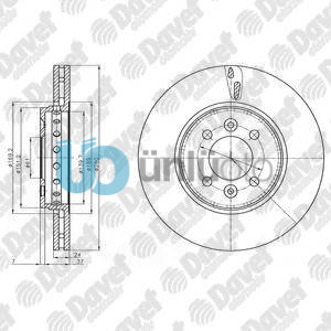 FREN DISKI ON CIFTLI PAKET - BOYALI DACIA LODGY 280MM WITHOUT ESP. DOKKER 03/12