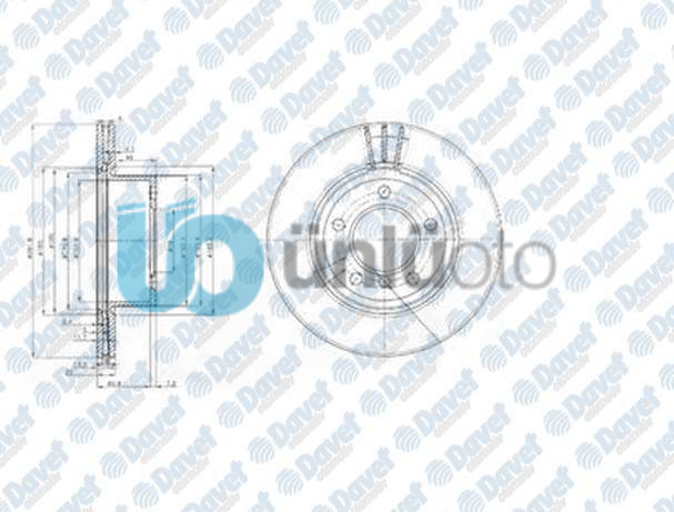 FREN DISKI ON HAVALI BMW 1 E87 120D/120I 09/04- BMW 3 E90 318I/318D/320I 01/05-