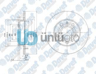 FREN DISKI ON PASSAT96-11.00 A494-00 A896-10 PHAETON 02280x22x5DLxHAVALI