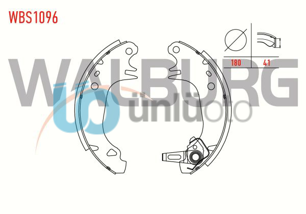FREN PABUC BALATA ARKA 180X41 mm RENAULT R9 1.4 1985-2000 / R11 1.4 - 1.6 - 1.7
