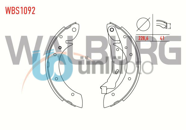 FREN PABUC BALATA ARKA PEUGEOT PARTNER (5,5F) 1.9 D LEVYELI 228,6X41 mm 1996-200