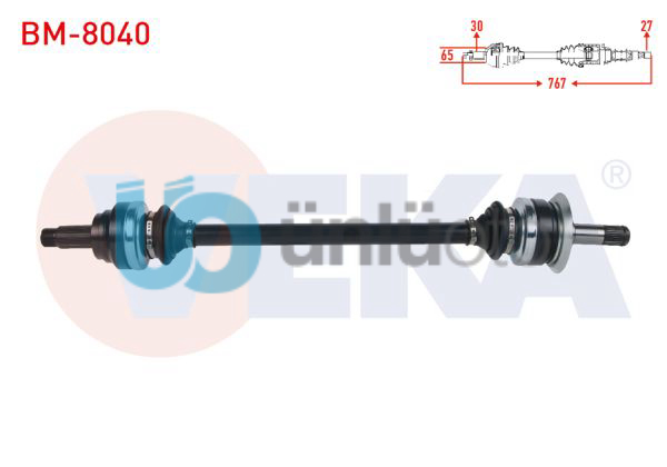 KOMPLE AKS SOL ARKA UZUNLUK 767mm BMW (F10) 520 D / 520 i / 525 D / 525 D X DRIV