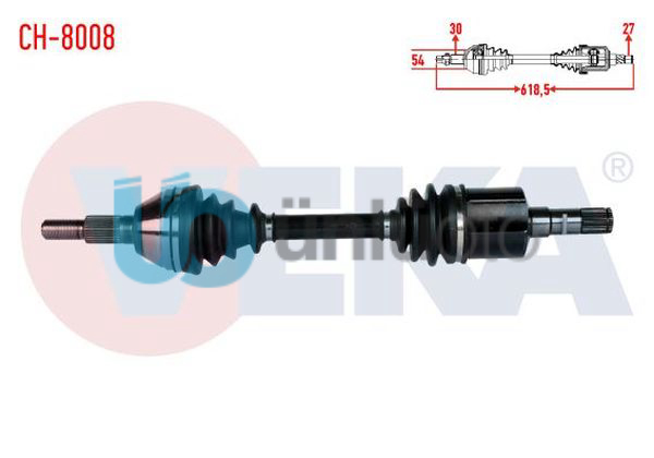 KOMPLE AKS SOL ON UZUNLUK 618,5mm CHEVROLET CAPTIVA (C100, C140) 2.0 D A-T 4X4 2