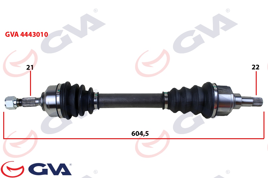 KOMPLE AKS SOL PEUGEOT 206 1.4-1.6 TU5 98-06 645mm