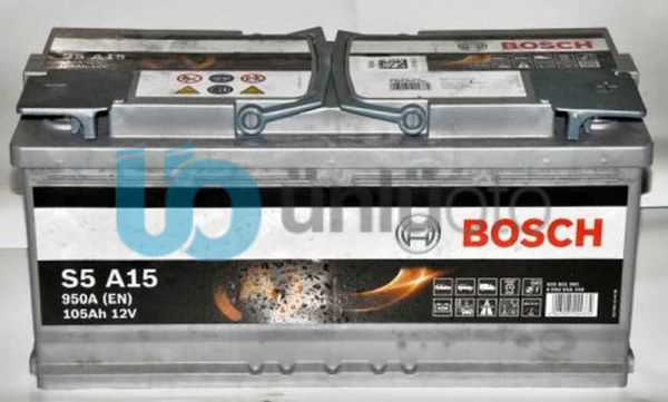 S5 105 Ah Amper AGM Bosch Akü Susuz Start-Stop (Dur-Kalk)