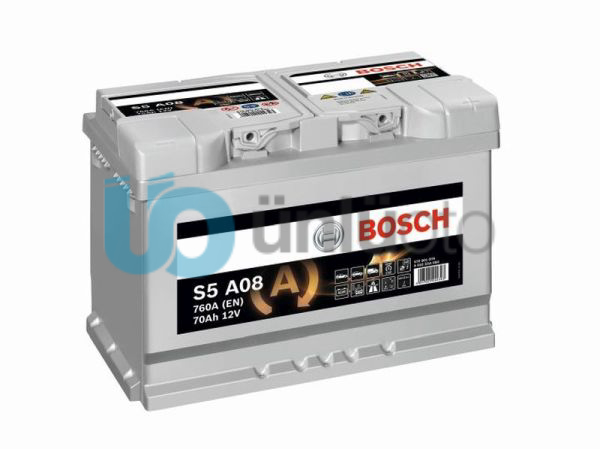 S5 70 Ah Amper AGM Bosch Akü Susuz Start-Stop (Dur-Kalk)