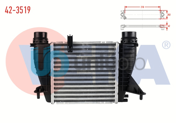 TURBO RADYATORU (INTERCOOLER) (SEGMANLI) RENAULT CLIO III (BR0/1,CR0/1) 1.5 DCI