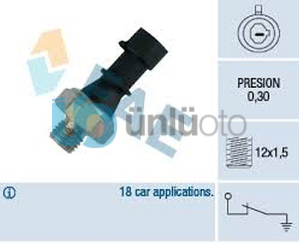 YAĞ MÜŞÜRÜ TEMPRA-SLX-UNO-PALIO-SIENA-BRAVO 1.2-1.4-1.6-1.9D 0.30 BAR 4859914-76